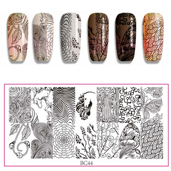 Щамповане на нокти 12*6 см плочи Серия от човешка флора и фауна Направи си сам Дизайн на печат за нокти Шаблон за изображение