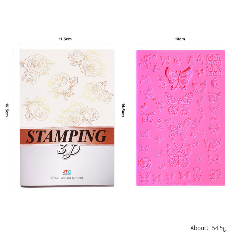 Alat za ukrašavanje silikonskih leptira za ukrašavanje noktiju Silikonski predložak za ukrašavanje noktiju Kalup za nokte u prahu Kromirani dodaci za manikuru nail art