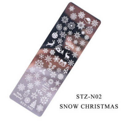 Πλάκα εκτύπωσης νυχιών Πρότυπο εικόνας φύλλου λουλουδιών Lace Flower Cat Geometric Animal Template Nail Art Seal DIY Nail Art Template