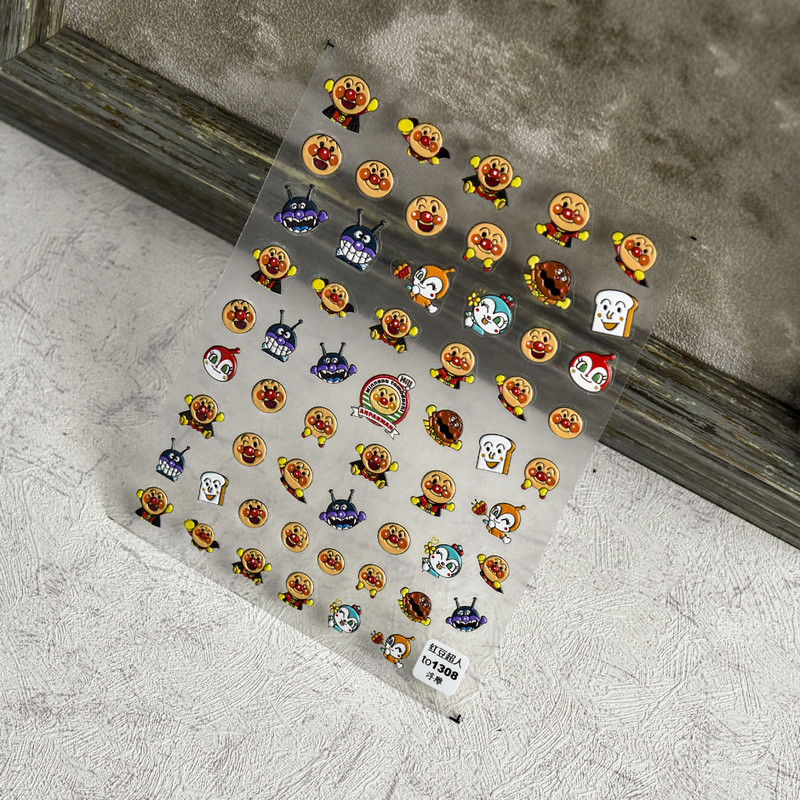 5D szép kenyér Puha dombornyomott domborművek öntapadó körömdíszítő matricák lány aranyos 3D körömmatricák nagykereskedés