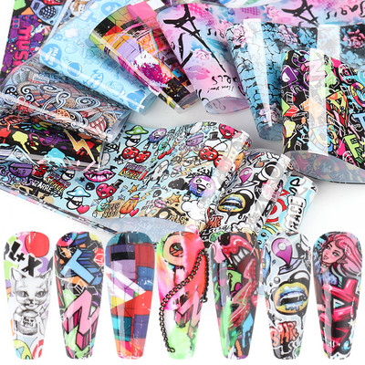 Ζωγραφική με μελάνι Φύλλα μπαμπού κινεζικοί χαρακτήρες Αυτοκόλλητα μεμβράνη νυχιών Αυτοκόλλητα μεταφοράς καρφιών Παιώνια γερανός Lotus αυτοκόλλητα ολισθητήρες LERTY