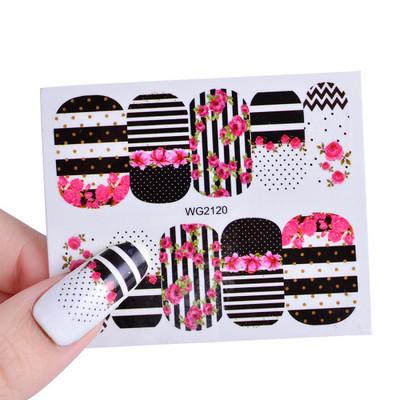 1 τεμ. Αυτοκόλλητα για νύχια Τριαντάφυλλα λουλούδια Σχέδια συρόμενα Διακοσμητικά νυχιών Μανικιούρ Νερό Αυτοκόλλητα Πολωνικά Φύλλα μεταφοράς Συμβουλή TRWG-1