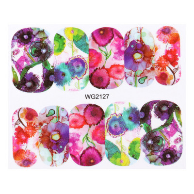 1 τεμ. Αυτοκόλλητα για νύχια Τριαντάφυλλα λουλούδια Σχέδια συρόμενα Διακοσμητικά νυχιών Μανικιούρ Νερό Αυτοκόλλητα Πολωνικά Φύλλα μεταφοράς Συμβουλή TRWG-1