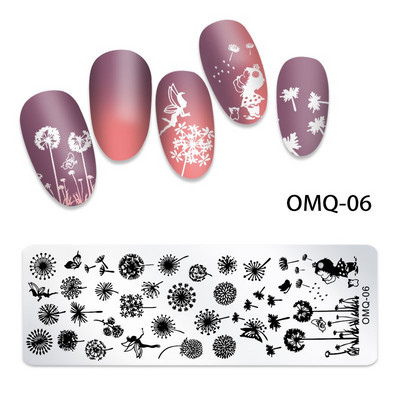 Predložak za ispis noktiju u japanskom stilu, Alati za nokte na ploči za ispis mramornih božićnih pahuljica