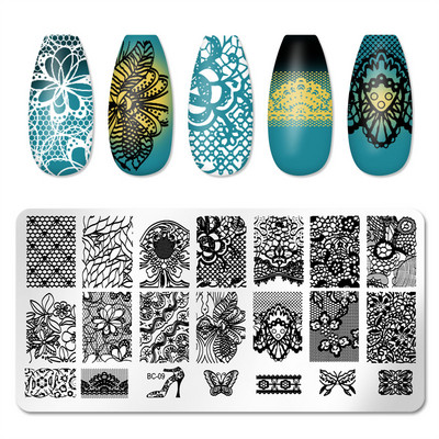 Plăci de ștanțare Scorpion, lebădă, iepure, pisică, imagine animală, șablon din oțel inoxidabil, tipar pentru unghii, textura