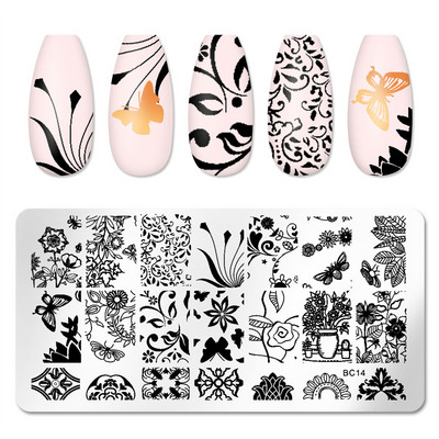 Plăci de ștanțare Scorpion, lebădă, iepure, pisică, imagine animală, șablon din oțel inoxidabil, tipar pentru unghii, textura