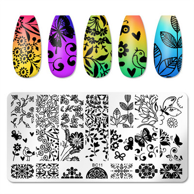 Plăci de ștanțare Scorpion, lebădă, iepure, pisică, imagine animală, șablon din oțel inoxidabil, tipar pentru unghii, textura