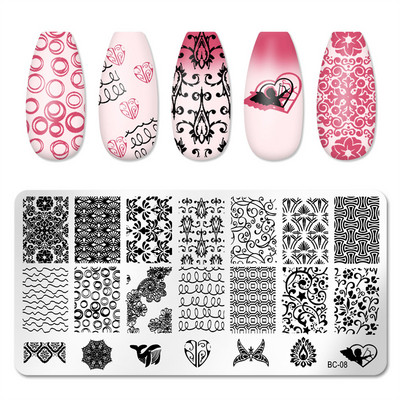 Plăci de ștanțare Scorpion, lebădă, iepure, pisică, imagine animală, șablon din oțel inoxidabil, tipar pentru unghii, textura