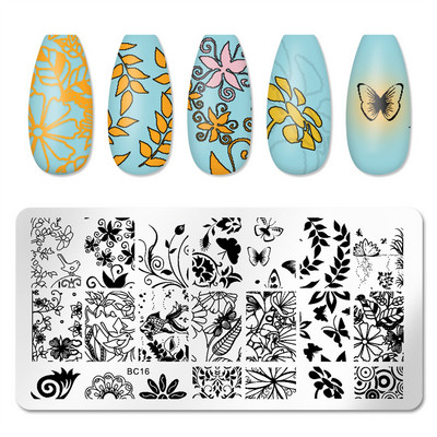 Plăci de ștanțare Scorpion, lebădă, iepure, pisică, imagine animală, șablon din oțel inoxidabil, tipar pentru unghii, textura