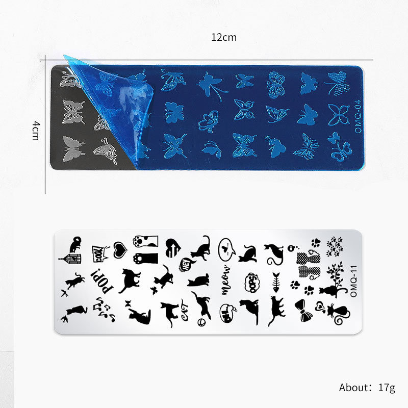 Plăci de ștanțare Scorpion, lebădă, iepure, pisică, imagine animală, șablon din oțel inoxidabil, tipar pentru unghii, textura