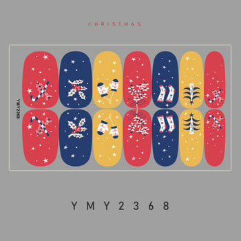 New Arrival Festival Nail Stickers Winter Snowflake Gloves Nails Art Decal 14 Tips Christmas Full Cover Paste Αξεσουάρ μακιγιάζ