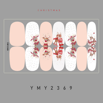 New Arrival Festival Nail Stickers Winter Snowflake Gloves Nails Art Decal 14 Tips Christmas Full Cover Paste Αξεσουάρ μακιγιάζ