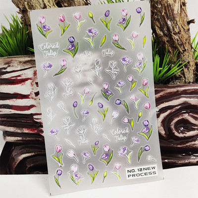 Νέο τρισδιάστατο αυτοκόλλητο νυχιών Λευκό γράμμα Flower Line Vine Tough Design Αυτοκόλλητο μανικιούρ Κόλλα Αυτοκόλλητα Μεταφορικά Sliders Διακοσμητικά νυχιών