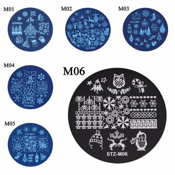 Μόδα από ανοξείδωτο ατσάλι Ομορφιά Snow flake Flower Elk Stamp Stencil Plate stamping Sound Template Christmas Christmas