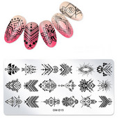 Modni novi 12*6cm Nail Art Predlošci Dizajn ploča za utiskivanje Cvijet Životinje Staklo Temperatura Čipka Predlošci za pečate Slika ploča