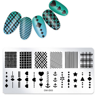 Modni novi 12*6cm Nail Art Predlošci Dizajn ploča za utiskivanje Cvijet Životinje Staklo Temperatura Čipka Predlošci za pečate Slika ploča