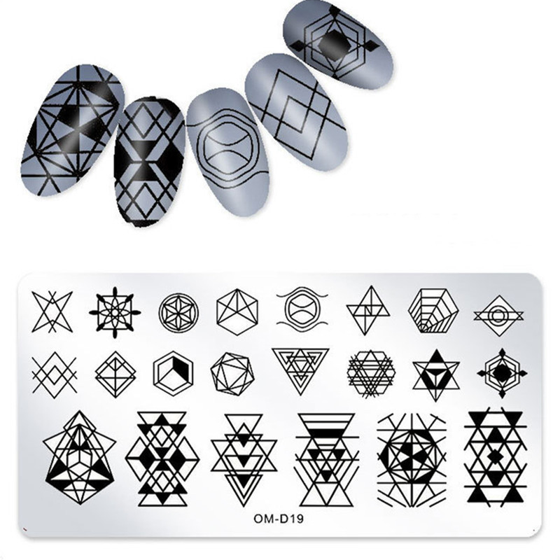 Modni novi 12*6cm Nail Art Predlošci Dizajn ploča za utiskivanje Cvijet Životinje Staklo Temperatura Čipka Predlošci za pečate Slika ploča