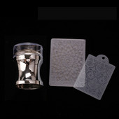 Комплект плочи за щамповане на нокти Прозрачен силикон за глава Маникюр Скрепер Полски шаблони за трансфер Комплекти с ноктопластика Drop Доставка