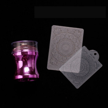 Σετ πλάκες σφράγισης νυχιών Clear Silicone for Head Scraper Polish Transfer Kits with Nail Art Drop Shipping