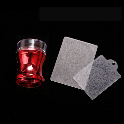 Комплект плочи за щамповане на нокти Прозрачен силикон за глава Маникюр Скрепер Полски шаблони за трансфер Комплекти с ноктопластика Drop Доставка