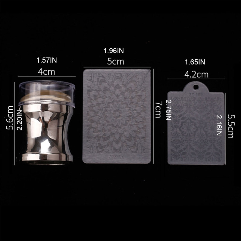 Комплект плочи за щамповане на нокти Прозрачен силикон за глава Маникюр Скрепер Полски шаблони за трансфер Комплекти с ноктопластика Drop Доставка