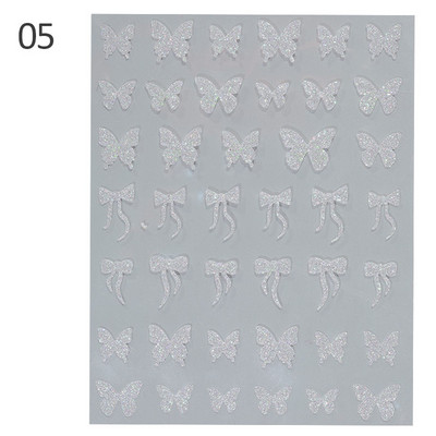 Zöld levél 3D köröm matrica holografikus arany ezüst virágok öntapadó matrica körömdíszítés vízcsúszkák