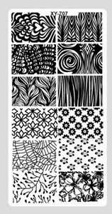 Ristkülikukujuline küünekunsti tembeldusplaat pits lillekujundus geomeetrilised jooned tähed tempel kujutisplaat küünte tembeldusmall küünte tööriistad