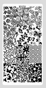 Ristkülikukujuline küünekunsti tembeldusplaat pits lillekujundus geomeetrilised jooned tähed tempel kujutisplaat küünte tembeldusmall küünte tööriistad