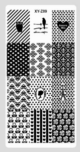 Ristkülikukujuline küünekunsti tembeldusplaat pits lillekujundus geomeetrilised jooned tähed tempel kujutisplaat küünte tembeldusmall küünte tööriistad