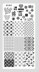 Ristkülikukujuline küünekunsti tembeldusplaat pits lillekujundus geomeetrilised jooned tähed tempel kujutisplaat küünte tembeldusmall küünte tööriistad