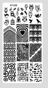 Ristkülikukujuline küünekunsti tembeldusplaat pits lillekujundus geomeetrilised jooned tähed tempel kujutisplaat küünte tembeldusmall küünte tööriistad