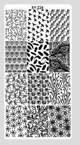 Ristkülikukujuline küünekunsti tembeldusplaat pits lillekujundus geomeetrilised jooned tähed tempel kujutisplaat küünte tembeldusmall küünte tööriistad