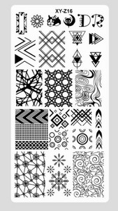 Ristkülikukujuline küünekunsti tembeldusplaat pits lillekujundus geomeetrilised jooned tähed tempel kujutisplaat küünte tembeldusmall küünte tööriistad