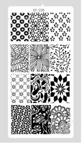 Ristkülikukujuline küünekunsti tembeldusplaat pits lillekujundus geomeetrilised jooned tähed tempel kujutisplaat küünte tembeldusmall küünte tööriistad