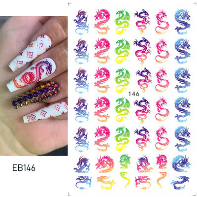 3D Lucky Koi Ponty Köröm Design Aranyhal Lótusz kínai stílusú újévi öntapadó matrica Scape akvarell manikűr fóliák matrica LYCA