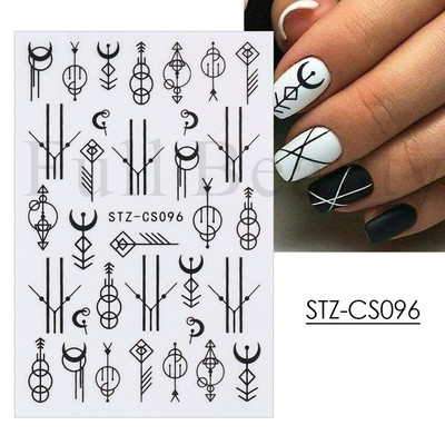 1db Valentin-napi legújabb 3D matrica körömdíszítéshez szerelmes levél szív fekete arany rózsa csúszkák köröm matrica kiegészítők JICB-101