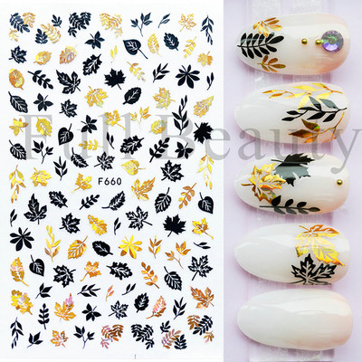 1db Valentin-napi legújabb 3D matrica körömdíszítéshez szerelmes levél szív fekete arany rózsa csúszkák köröm matrica kiegészítők JICB-101