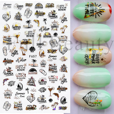 1db Valentin-napi legújabb 3D matrica körömdíszítéshez szerelmes levél szív fekete arany rózsa csúszkák köröm matrica kiegészítők JICB-101