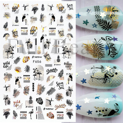 1db Valentin-napi legújabb 3D matrica körömdíszítéshez szerelmes levél szív fekete arany rózsa csúszkák köröm matrica kiegészítők JICB-101