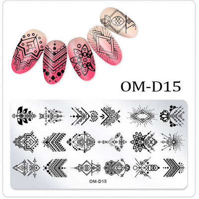 6 * 12 cm 25 Designs Divat Szépség Cartoon Pattern Acél bélyegző lemezek Nail Art DIY Polish Nyomtatás Köröm Sablonok Bélyegző
