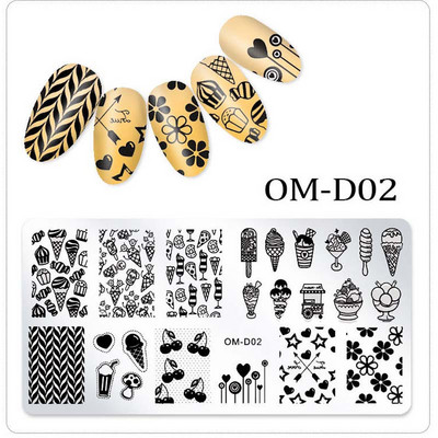 6 * 12 cm 25 Designs Divat Szépség Cartoon Pattern Acél bélyegző lemezek Nail Art DIY Polish Nyomtatás Köröm Sablonok Bélyegző