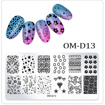 6 * 12 cm 25 Designs Divat Szépség Cartoon Pattern Acél bélyegző lemezek Nail Art DIY Polish Nyomtatás Köröm Sablonok Bélyegző