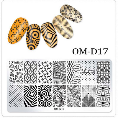 6 * 12 cm 25 Designs Divat Szépség Cartoon Pattern Acél bélyegző lemezek Nail Art DIY Polish Nyomtatás Köröm Sablonok Bélyegző