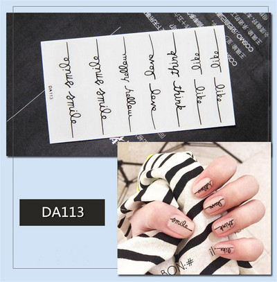 14 συμβουλές/φύλλο Πλήρες κάλυμμα Αυτοκόλλητα με βερνίκι νυχιών λωρίδες Μονόχρωμα διακοσμητικά νυχιών Σχέδια καρδιάς Αυτοκόλλητα νυχιών σε πούδρα γκλίτερ