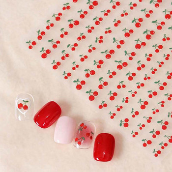 1 τμχ Summer Lemon Grapefruit DIY Nail Decal Nail Art Διακόσμηση Cherry Fruit Αυτοκόλλητο Νυχιών Αξεσουάρ Nail Art