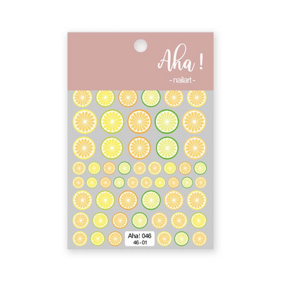 1 τμχ Summer Lemon Grapefruit DIY Nail Decal Nail Art Διακόσμηση Cherry Fruit Αυτοκόλλητο Νυχιών Αξεσουάρ Nail Art
