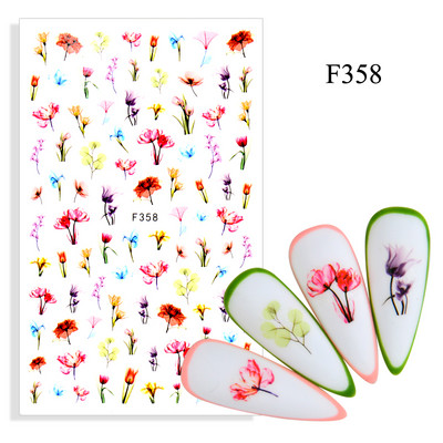 Reflective Glitter τρισδιάστατα αυτοκόλλητα για νύχια Sliver Flame Design Sparkling πούλιες Αυτοκόλλητα αυτοκόλλητα νυχιών Διακοσμητικά νυχιών