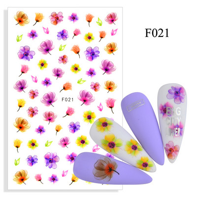 Reflective Glitter τρισδιάστατα αυτοκόλλητα για νύχια Sliver Flame Design Sparkling πούλιες Αυτοκόλλητα αυτοκόλλητα νυχιών Διακοσμητικά νυχιών