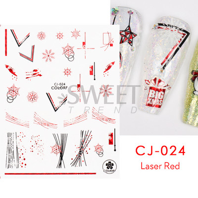 Τρισδιάστατα χριστουγεννιάτικα αυτοκόλλητα νυχιών Ολογραφικά Μπλε Λευκό Μπισκότο Άνδρας Χιονονιφάδα Άλκη Χειμώνας Πρωτοχρονιάτικο Διακόσμηση μανικιούρ με αυτοκόλλητα SLSW-G