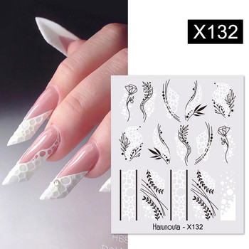 Harunouta Geometric Dandelion Flower Vine Water Nail Stickers Blossoms Transfer Decals Пролетен гел лак Плъзгачи Nail Art Decor